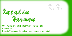 katalin harman business card